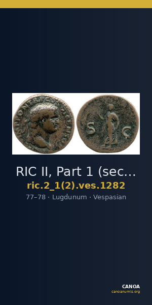 RIC II, Part 1 (second edition) Vespasian 1282 — CANOA