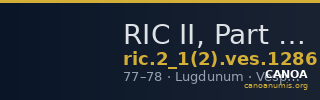 RIC II, Part 1 (second edition) Vespasian 1286 — CANOA