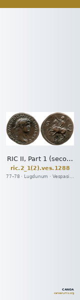 RIC II, Part 1 (second edition) Vespasian 1288 — CANOA