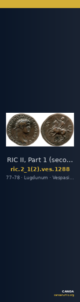 RIC II, Part 1 (second edition) Vespasian 1288 — CANOA