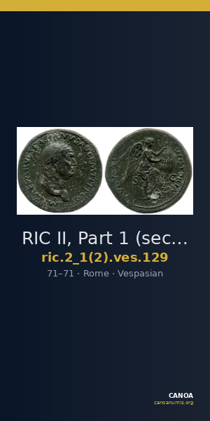 RIC II, Part 1 (second edition) Vespasian 129 — CANOA
