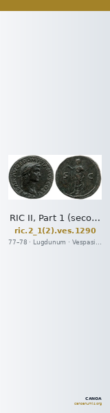 RIC II, Part 1 (second edition) Vespasian 1290 — CANOA