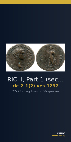 RIC II, Part 1 (second edition) Vespasian 1292 — CANOA