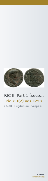 RIC II, Part 1 (second edition) Vespasian 1293 — CANOA