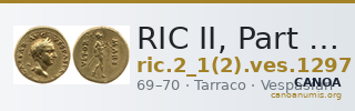 RIC II, Part 1 (second edition) Vespasian 1297 — CANOA