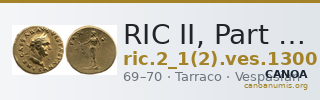 RIC II, Part 1 (second edition) Vespasian 1300 — CANOA