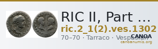 RIC II, Part 1 (second edition) Vespasian 1302 — CANOA
