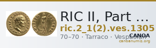 RIC II, Part 1 (second edition) Vespasian 1305 — CANOA