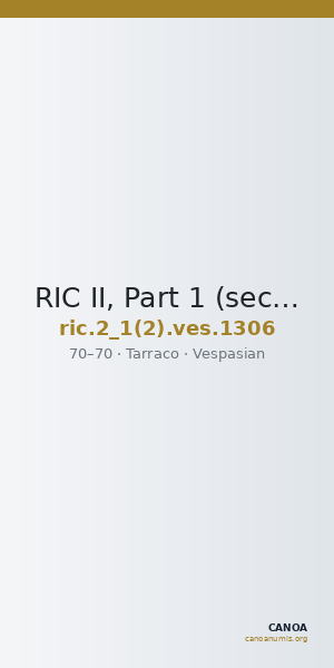 RIC II, Part 1 (second edition) Vespasian 1306 — CANOA