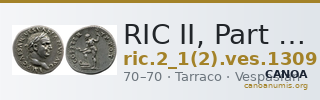 RIC II, Part 1 (second edition) Vespasian 1309 — CANOA