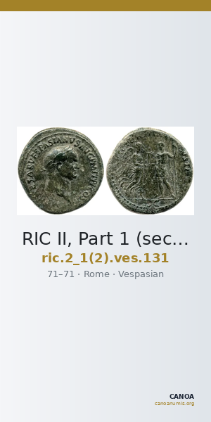 RIC II, Part 1 (second edition) Vespasian 131 — CANOA