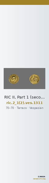 RIC II, Part 1 (second edition) Vespasian 1311 — CANOA