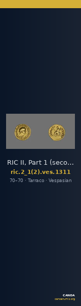 RIC II, Part 1 (second edition) Vespasian 1311 — CANOA