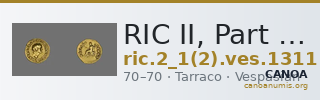 RIC II, Part 1 (second edition) Vespasian 1311 — CANOA