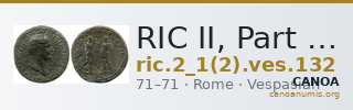 RIC II, Part 1 (second edition) Vespasian 132 — CANOA