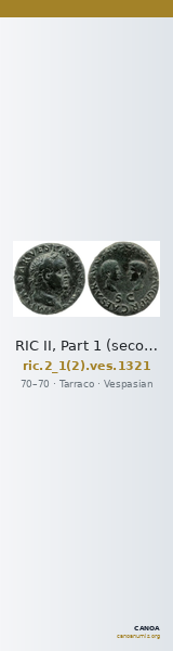 RIC II, Part 1 (second edition) Vespasian 1321 — CANOA