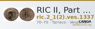 RIC II, Part 1 (second edition) Vespasian 1337 — CANOA