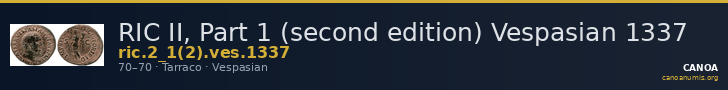RIC II, Part 1 (second edition) Vespasian 1337 — CANOA