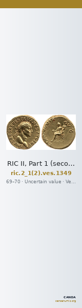 RIC II, Part 1 (second edition) Vespasian 1349 — CANOA