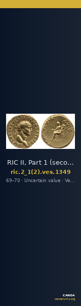 RIC II, Part 1 (second edition) Vespasian 1349 — CANOA