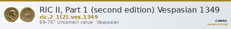 RIC II, Part 1 (second edition) Vespasian 1349 — CANOA