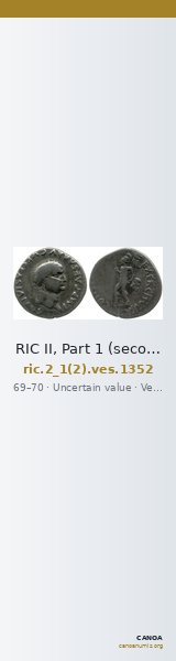 RIC II, Part 1 (second edition) Vespasian 1352 — CANOA