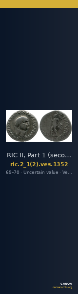 RIC II, Part 1 (second edition) Vespasian 1352 — CANOA
