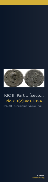 RIC II, Part 1 (second edition) Vespasian 1354 — CANOA