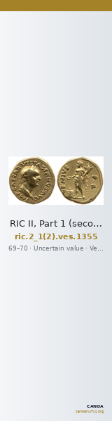 RIC II, Part 1 (second edition) Vespasian 1355 — CANOA