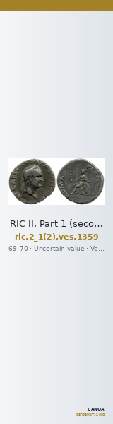 RIC II, Part 1 (second edition) Vespasian 1359 — CANOA