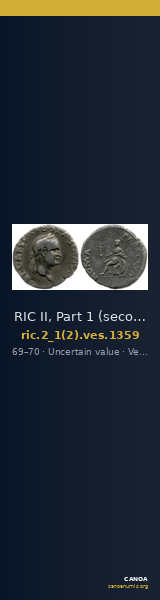 RIC II, Part 1 (second edition) Vespasian 1359 — CANOA