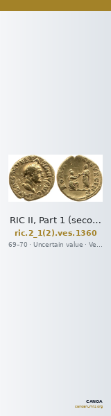 RIC II, Part 1 (second edition) Vespasian 1360 — CANOA