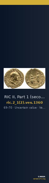 RIC II, Part 1 (second edition) Vespasian 1360 — CANOA