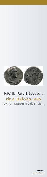 RIC II, Part 1 (second edition) Vespasian 1365 — CANOA
