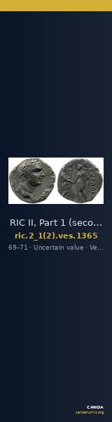 RIC II, Part 1 (second edition) Vespasian 1365 — CANOA