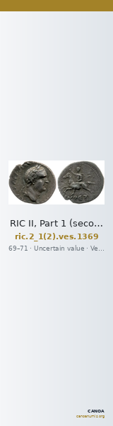 RIC II, Part 1 (second edition) Vespasian 1369 — CANOA