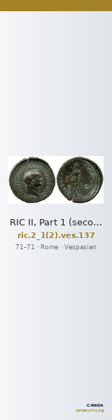 RIC II, Part 1 (second edition) Vespasian 137 — CANOA