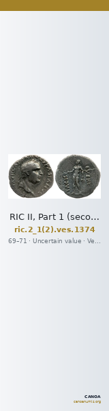 RIC II, Part 1 (second edition) Vespasian 1374 — CANOA