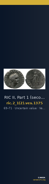 RIC II, Part 1 (second edition) Vespasian 1375 — CANOA