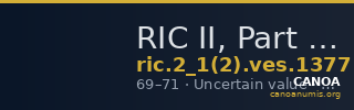 RIC II, Part 1 (second edition) Vespasian 1377 — CANOA