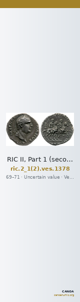 RIC II, Part 1 (second edition) Vespasian 1378 — CANOA