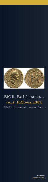 RIC II, Part 1 (second edition) Vespasian 1381 — CANOA