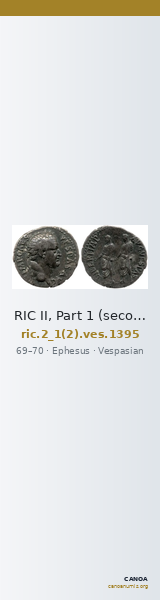 RIC II, Part 1 (second edition) Vespasian 1395 — CANOA
