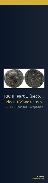RIC II, Part 1 (second edition) Vespasian 1395 — CANOA
