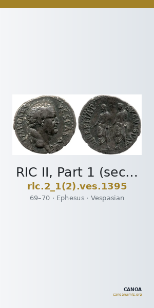 RIC II, Part 1 (second edition) Vespasian 1395 — CANOA