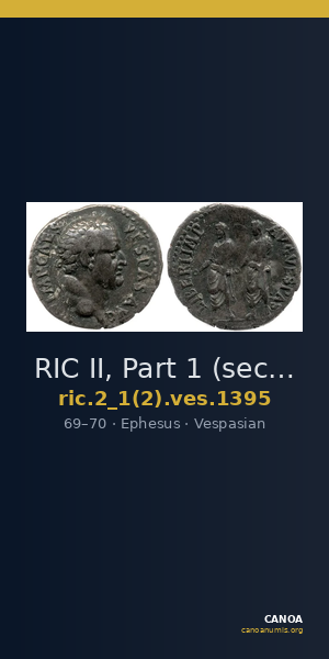 RIC II, Part 1 (second edition) Vespasian 1395 — CANOA