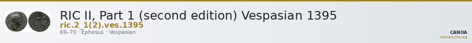 RIC II, Part 1 (second edition) Vespasian 1395 — CANOA