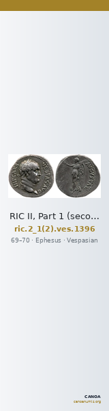 RIC II, Part 1 (second edition) Vespasian 1396 — CANOA