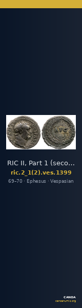 RIC II, Part 1 (second edition) Vespasian 1399 — CANOA