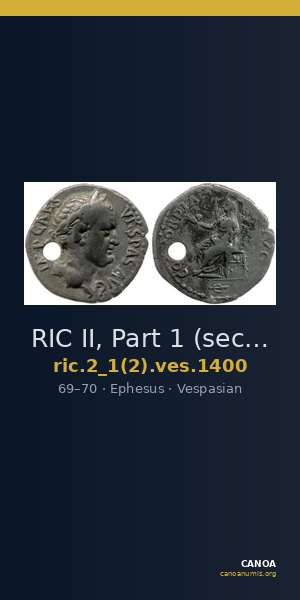 RIC II, Part 1 (second edition) Vespasian 1400 — CANOA